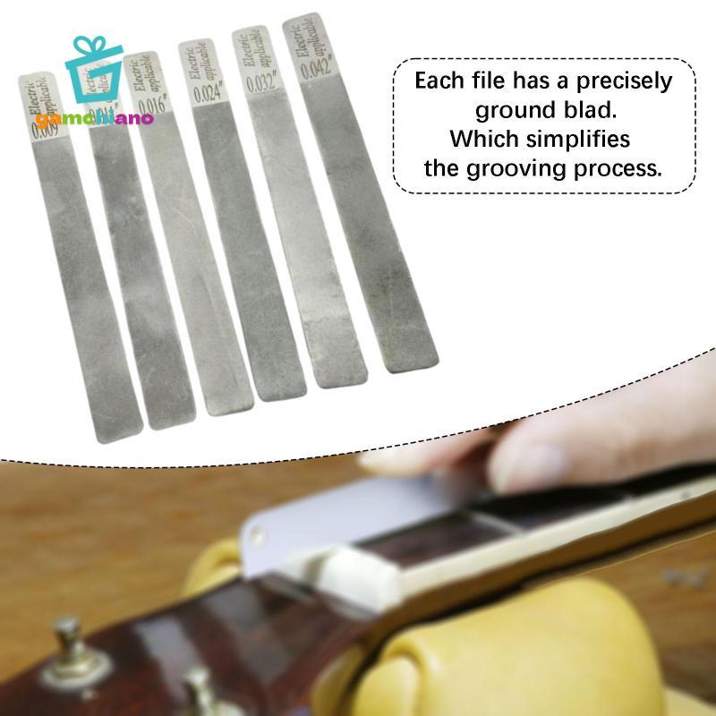 Bộ tập tin khe cắm đai ốc đàn guitar bằng thép không gỉ chất lượng cao cho dây đàn guitar điện Luthier và bảo trì công nghệ