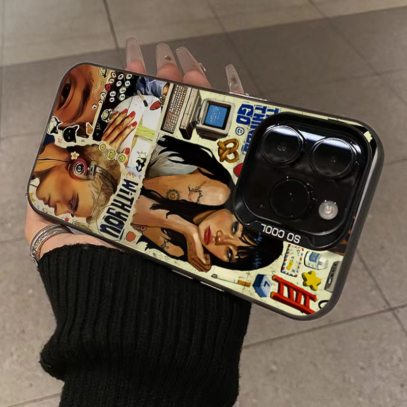 Ốp Lưng Cho iPhone 17 16 11 12 13 14 15 Pro Max Cho iPhone 16e XR X XS Max 7 8 Plus SE2020 2022 Retro People Magazine IMD Matte Hard Shockproof Cover