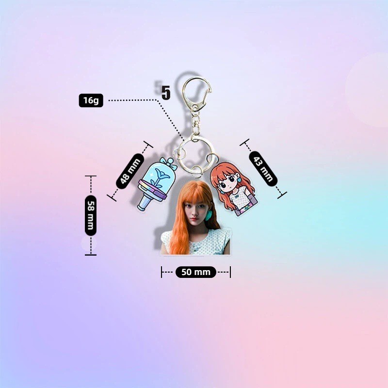 Kpop Idol ILLIT Periphery New Style Keychain Backpack Pendant Keychain YUNAH MINJU MOKA IROHA WONHEE