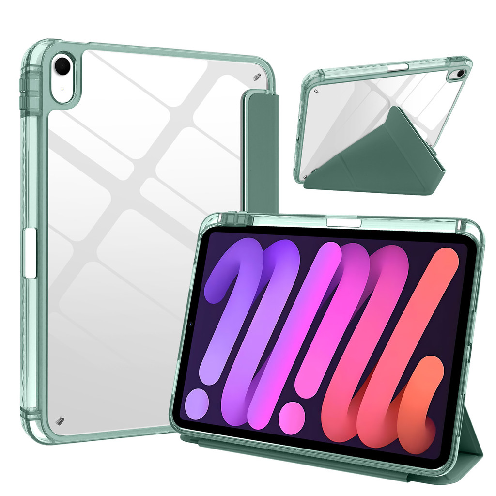 Vỏ bọc bằng da có thể tháo rời bằng Acrylic cứng gấp chữ Y cho IPad 10 11 A16 Air4 Air5 Air6 Air7 Air 11 M2 M3 2024 2025 10.9 "Pro11 2018 2020 2021 2022 Vỏ thông minh