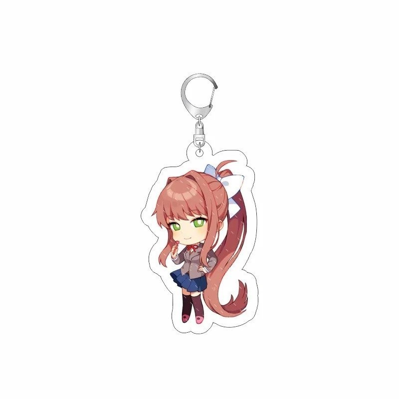 Móc khóa acrylic câu lạc bộ văn học Anime Doki Doki, Sayori Natsuki, Yuri Monika, phiên bản Q dễ thương, mặt