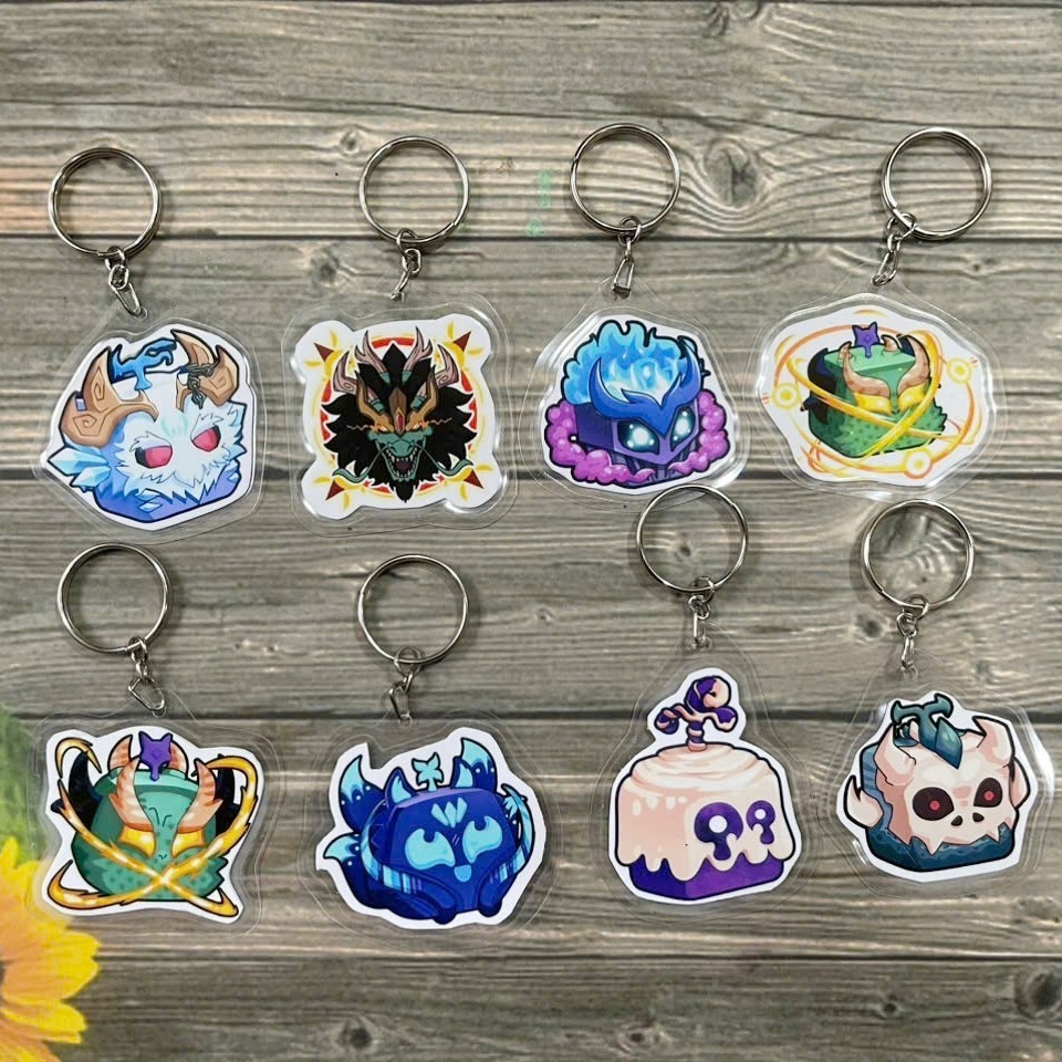 Combo Móc khóa blox fruit các mẫu tuyệt chiêu các trái Dragon yeti kitsune daugh T-rex  MAU3339