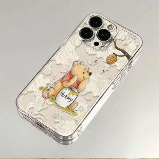 Ốp điện thoại Winnie the Pooh dễ thương cho iPhone 17Air / 16 / 15PLUS / 14 / 13pro Max / 12 / 11 / X / XS / 7 / 8, cá tính sáng tạo. Vỏ trong suốt, chống thấm nước, chống sốc, vỏ bảo vệ