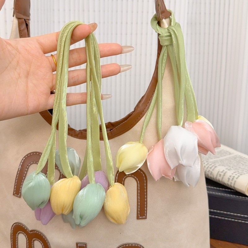 Phụ Kiện Handmade Tulip Hồng - Quần Áo & Túi Vải Trang Trí Tóc