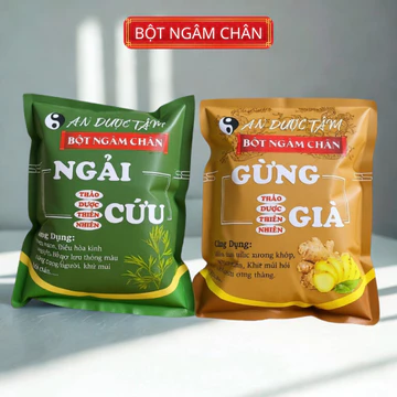 Bịch Ngâm Chân Thảo Dược An Dược Tâm ,Thảo Dược VIỆT NAM. Mỗi Bịch 100 Túi Lọc Gừng Già, Ngải Cứu DT01