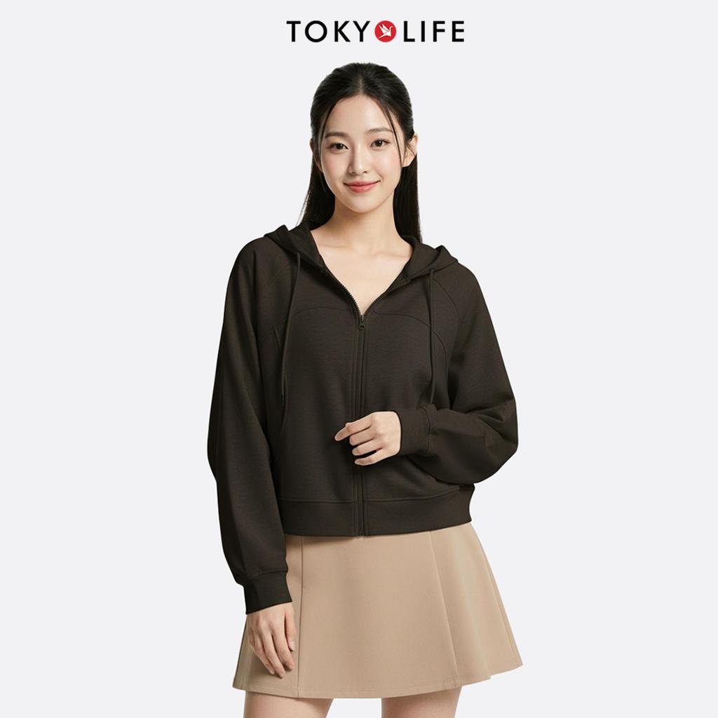 Áo Khoác Nỉ Hoodie Zip Nữ Form Boxy Vải Cotton Mềm Mại Thoáng Mát 40004136 - TOKYOLIFE