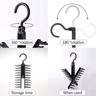 Giá đỡ khăn MARGREDY, giá treo cà vạt nhựa, dễ lắp đặt 20 hàng, tiết kiệm không gian, đa chức năng, dùng hàng ngày
