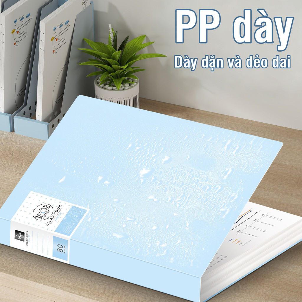 File lá A4 cao cấp đựng tài liệu văn phòng, 30/60 lá, thiết kế nhiều ngăn thông minh, PP chống nước bền bỉ