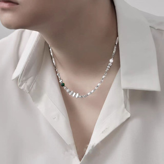 Phụ kiện thời trang nam mới về: Vòng cổ kim loại bạc phong cách Möbius bằng thép titan tối giản và tinh tế