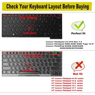 Vỏ bàn phím laptop silicon cho Lenovo ThinkPad L13 2 trong 1 Gen 5 / ThinkPad L13 Gen 4 Gen 3 Gen 2 (không phù hợp với L13 Gen 6)
