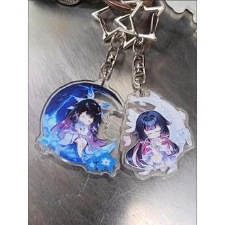 Genshin Impact Child of the Moon Damselette Columbina Phone Chain Metal Acrylic Cellphone Chain Phone Lanyard Keycha