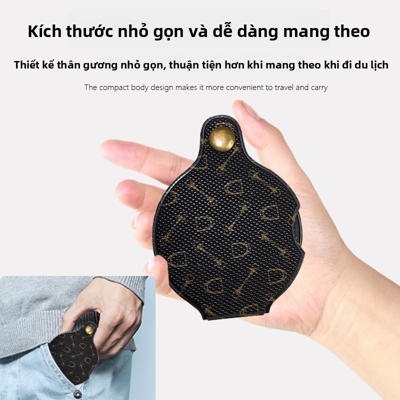 Hộp đựng da Chuda Kính lúp Người cao tuổi Đọc sách Kính lúp Viện phúc lợi Điều dưỡng Nhà quà tặng Kính lúp 70MM Dây OOFQ