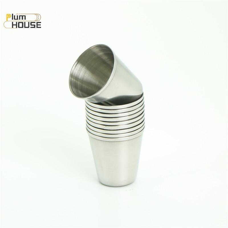 PlumHOUSE 10 Cái 30ml Di Động Inox Rượu Uống Ly Barware Cup VN