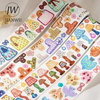 JIANWU Xem Những Điều Nhỏ Series Kawaii Ánh Sáng Hoa Kẹp Túi Xách Chim Phong Cảnh Chất Liệu Cắt Băng Sáng Tạo Tạp Chí Văn Phòng Phẩm
