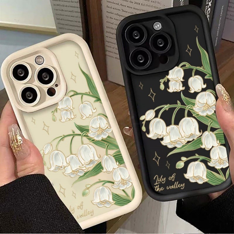 Ốp Điện Thoại Lily Of The Valley Cho Redmi Note 15 14 13 12 Pro Plus 12S 11T 11S 11 Pro 15 14C 13 13 13C 12 A5 5G Thời Trang Hàn Quốc Hoa Silicon TPU Mềm Chống Sốc Màu Trơn