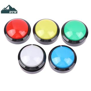 DTW 1 Nút Arcade 60mm LED Tròn Lớn với Microswitch dành cho DIY Arcade Game - 12V 32A Thể Thao