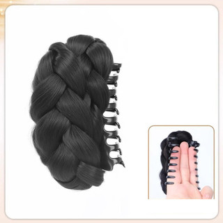 (Vận chuyển địa phương) Bện Bun Head Tóc Giả Kẹp - Style Hàn Quốc Lười Nhẹ Nhàng