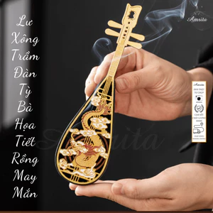 Lư Xông Trầm Đàn Tỳ Bà Họa Tiết Rồng May Mắn - CXNP393