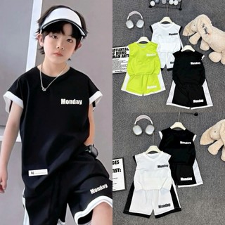 Bộ quần áo 3 lỗ thể thao hè bé trai 20-46kg từ 6-16 tuổi MONDAY. Thoáng khí, mát mẻ, thấm hút mồ hôi TT8