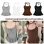 EBINLANDS Camisole Tank, Nơ Cổ Chữ V Camisole Slim-fit, Ren Khăn Chấm Bi Ruy Băng Áo Vest Top