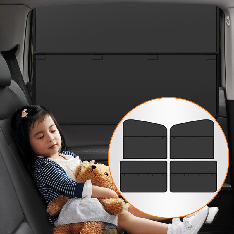 SEAMETAL Tấm che nắng cửa sổ ô tô từ tính có thể tháo rời Mối nối bên rèm cửa sổ ô tô Kính chống nắng Rèm che nắng