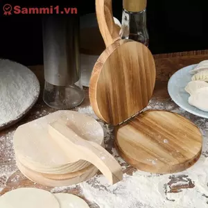 ZK Gỗ Chắc Chắn Bột Công Cụ Bấm Qui Dễ Dàng Bánh Bao Da Máy Bấm Nhà Bánh Bao Bọc Da Khuôn Làm Nhà Bếp Bánh Ngọt Dụng Cụ Nướng Bánh VN