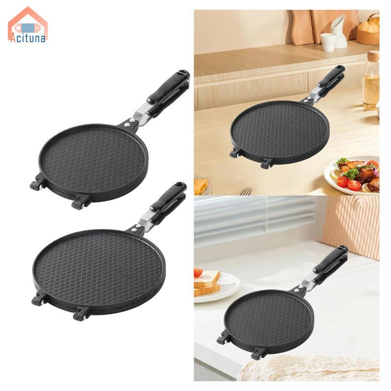 Máy làm nón bánh quế Acutuna, Máy nướng hợp kim nhôm, Chảo Crepe, Máy làm cuộn trứng chống dính cho trại, Dụng cụ làm bánh Nhà hàng Giá đỡ đồ ăn nhẹ tại nhà