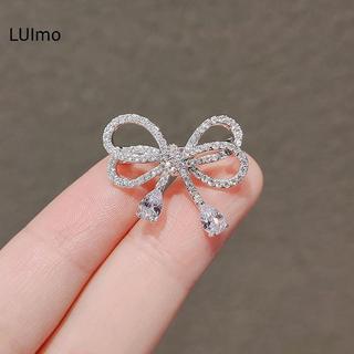 LUImo_cardigan_kẹp_trang_sức_thổ_cẩm_nơ_kim_cương_giả_màu_xanh_thanh_lịch_dành_chị_em