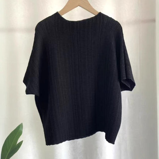 Miyake Áo Thun Nữ Cổ Tròn Màu Trơn, Thời Trang Mùa Hè, Khí Thoáng Cao Cấp