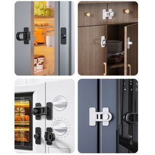 Chốt cửa tủ lạnh COZYNEST, Khóa an toàn bảo vệ an ninh cho trẻ em bằng nhựa, Khóa ngăn kéo tủ đa chức năng hữu ích