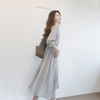 Váy Midi Cổ Sơ Mi Thắt Eo Nữ – Váy Dài Thanh Lịch Dễ Phối Đồ,Mặc Đi Làm Đi Chơi đều đẹp