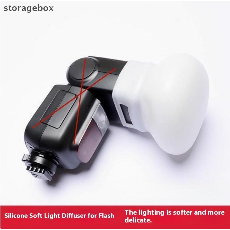 [Hộp lưu trữ] 1 Cái Khuếch Tán Bounce Dome Silicon Mềm Mũ Flash Cho GODOX Nikon Sony Olympus Fujifilm Panasonic Yongnuo Speedlite Đẹp