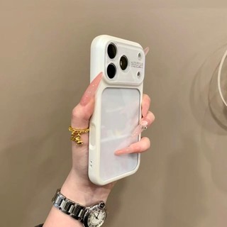 Ốp điện thoại di động trong suốt khung màu sắc nâng cao cho iPhone17 16 15 14 13 Pro Max bảo vệ camera chống sốc chống rơi mặt sau cứng