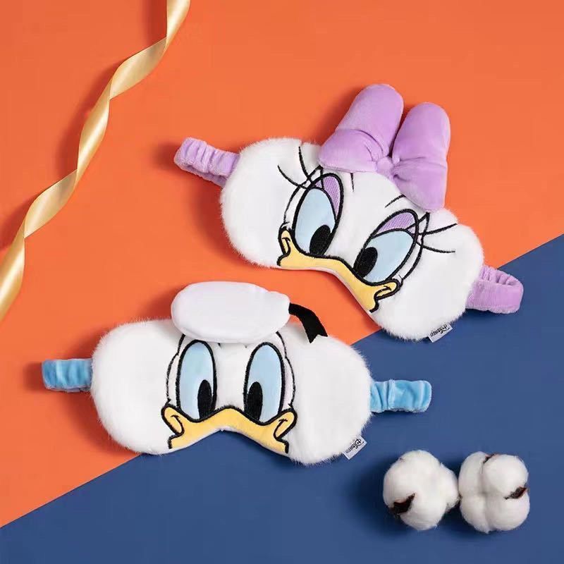 Disney Mặt nạ che mắt Mickey Minnie hoạt hình dễ thương, băng đô tóc 2 trong 1, mặt nạ ngủ công dụng kép