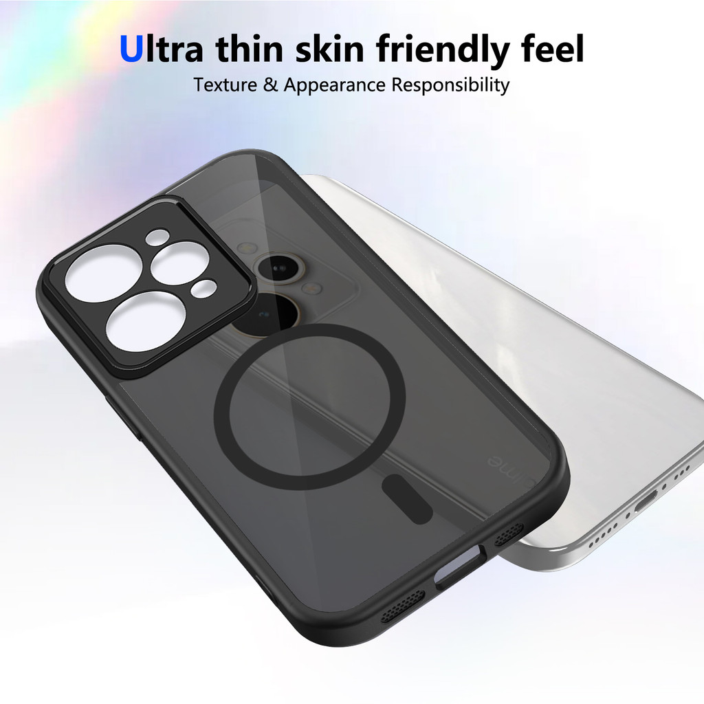Ốp lưng Realme 15 Pro 5G Vỏ thu hút từ tính màu đen mờ cho Ốp điện thoại Realme 15 5G