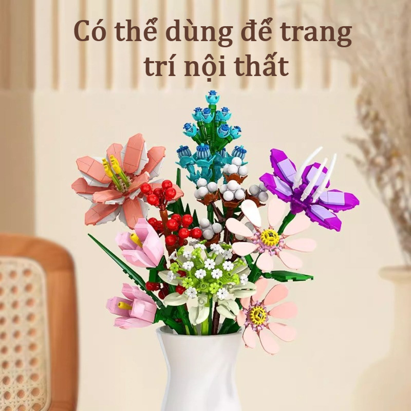 【SKISOPGO】Bó Hoa Lắp Ráp 12 Bông Handmade DIY, Bó Hoa Trang Trí Decor Làm,Quà Tặng Sáng Tạo,Quà Tặng Ý Nghĩa