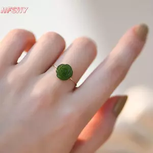 Nhẫn thời trang hoa hồng màu xanh cho bé gái, phù hợp làm trang sức cưới và quà tặng