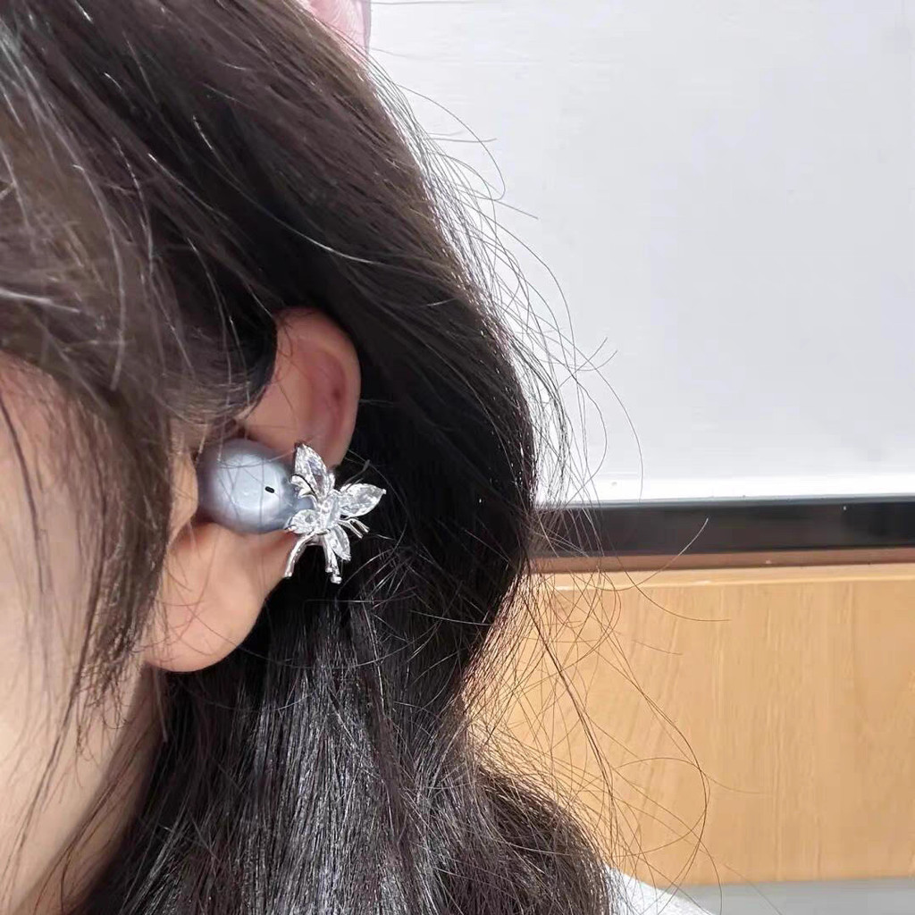 Hợp Thời Trang Tai Nghe Kẹp Khóa Niche Thiết Kế Tinh Tế Flash Kim Cương Tai Nghe Phụ Kiện