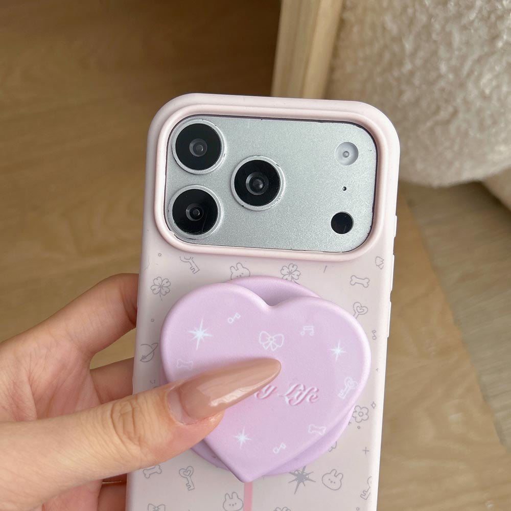 Vỏ TPU Tương Thích Với iPhone 13 14 14Pro 14ProMax 15 15Pro 15ProMax 16 16Pro 16ProMax 17 17Pro 17ProMax Ốp Nam Châm Họa Tiết Thỏ Ngôi Sao