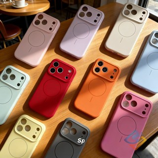 Mới 17 Series Chất Lỏng Giáp Từ Silicon Dành Cho iPhone 17 Pro Max 16 15 14 13 12 Pro Max Ống Kính Máy Ảnh micropyle Vỏ Bảo Vệ Quân Sự Chống Sốc
