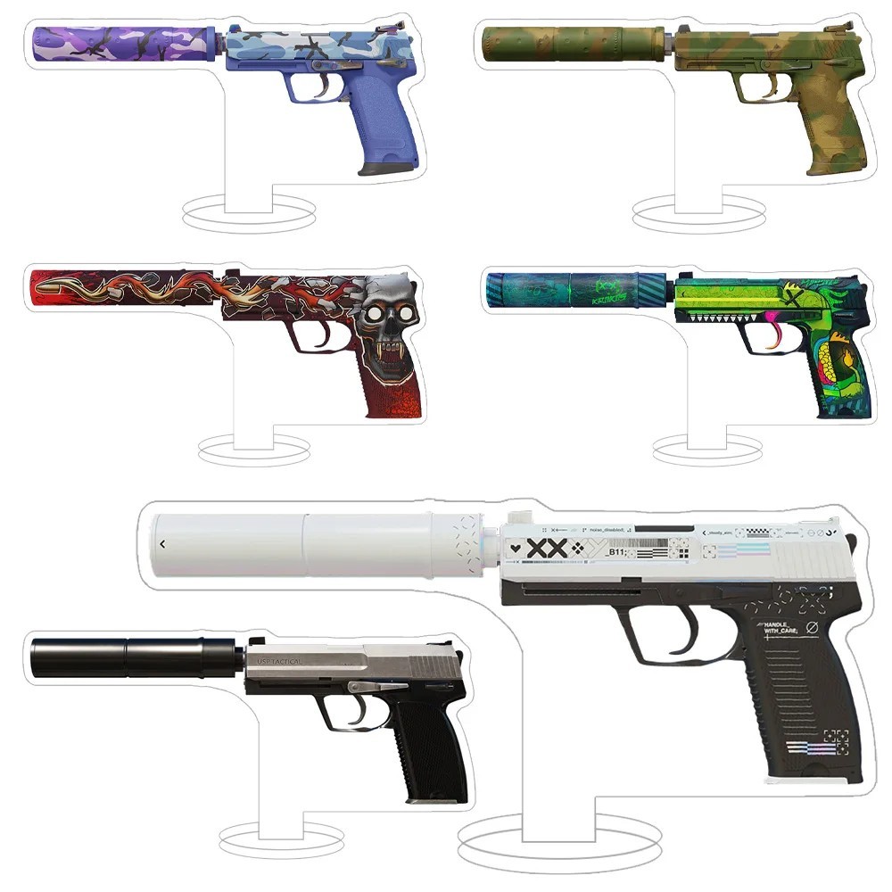 Standee CSGO CS2 mô hình súng lục USP skin Printstream Whiteout ...