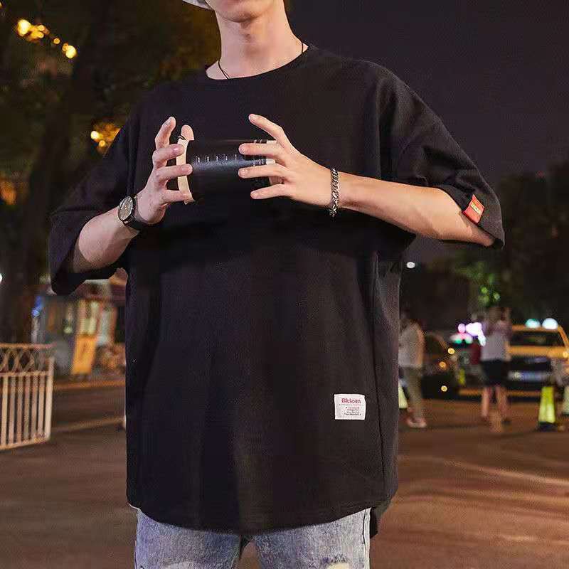 Áo thun cotton ngắn tay dành cho nam mùa hè, thiết kế oversize phù hợp mọi thân hình
