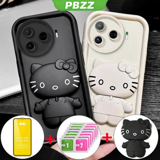 Ốp lưng cho tecno camon 30 pro 5g camon 30S 4g 30 camon 40 pro 4G, ốp điện thoại mềm chống sốc, thiết kế mới, thẩm mỹ, hình mèo gương hoạt hình với giá đỡ và màng mềm JTMKTM01