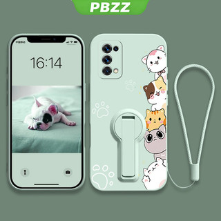 Ốp lưng cho Realme 7 pro, realme 7i, realme c17, ốp điện thoại mềm, silicone lỏng, chống sốc, thiết kế mới, thẩm mỹ, hình mèo hoạt hình với giá đỡ YTXZDZMM01