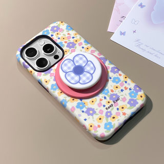 Ốp bảo vệ họa tiết in hình trái tim và hoa kiểu Dopamine cho iPhone 11 12promax 13pro15pro 15promax 14 14promax 14pro 16 pro max 16 plus 17 17promax ốp lưng hai trong một
