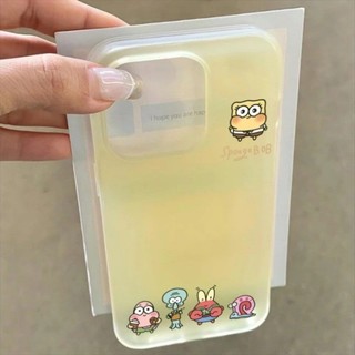 Phim Hoạt Hình Mini Spongebob Bạn Bè Trường Hợp Điện Thoại Cho iPhone 17 16 15 14 13 12 11 Pro Max X Xr Xs Max 7 8 Plus