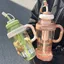 Bình Đựng Nước Hoạt Hình Kèm Ống Hút 1300ML, Bình Nước Có Quai Cầm Dễ Thương Cho Bé & Người Lớn