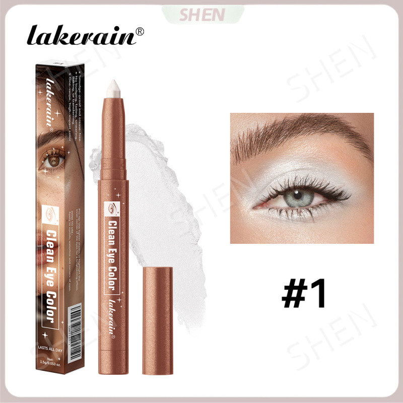 Lakerain Bronze Eyeshadow Stick Xoay Eye Highlighter 12 màu Contouring Lying Silkworm Pen