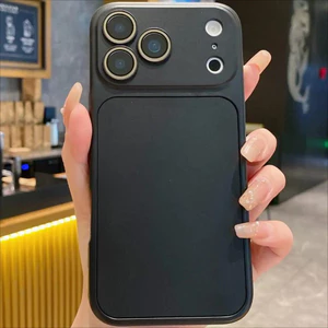 XIQII Thời Trang Mới Sang Trọng Cửa Sổ Lớn Kính Ống Kính Bảo Vệ Camera Vỏ Điện Thoại, Thích Hợp Cho iPhone 17 16 15 14 13 12 11 Pro Max Ốp Điện Thoại Chống Sốc