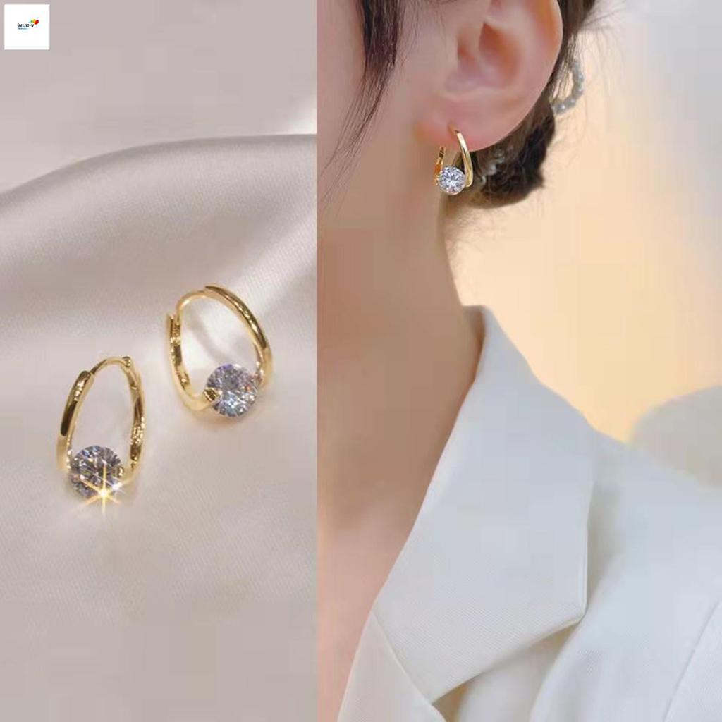 Bông tai zircon đinh tán - Phù hợp dự tiệc và làm quà tặng